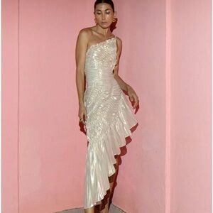 Georgia Hardinge “The Impression Dress” in Metallic Ivory